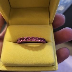 NIB Kurt Geiger London Crystal Band Ring, Rose, size 9
